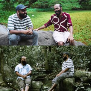 Raj B Shetty Instagram - This wasn't a normal interview; it became a profound break we all yearned for. Through those moments, @basilalchalakkal and @rajbshetty found their way into our hearts. I'm grateful for the treasure trove of beautiful memories we created together
@cuestudio_ @nithinkumarns7 @villageboy1993 @koomz_series 
@toby_themovie