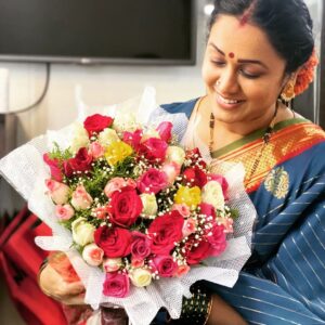 Rajshri Nair Instagram - 45 roses on my bday from my bestie bunny. Thank u