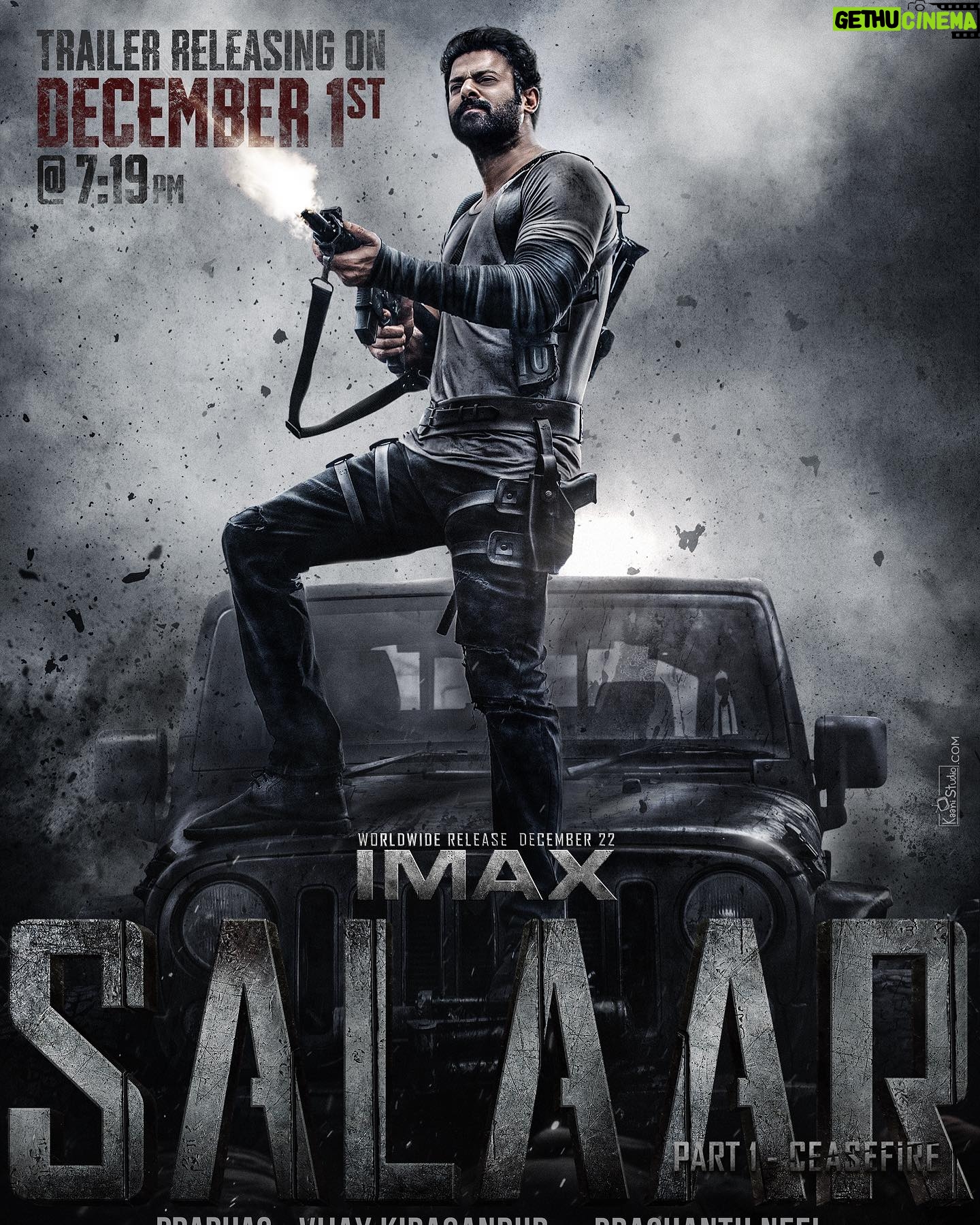 Ramachandra Raju - 11K Likes - Gear up for an Explosive celebrations💥 Experience the biggest action saga in @imax, #Salaar in theatres from December 22nd.
#SalaarCeaseFire @actorprabhas #PrashanthNeel @therealprithvi @hombalefilms @vkiragandur @shrutzhaasan @iamjaggubhai_ @sriya_reddy @garuda_ram_official @actorsimha @hombalegroup @bhuvanphotography @ravibasrur @shivakumarart @chalapathi477 @anbariv_action_director @kishorekotumphotography @salaarthesaga
#SalaarCeaseFireOnDec22