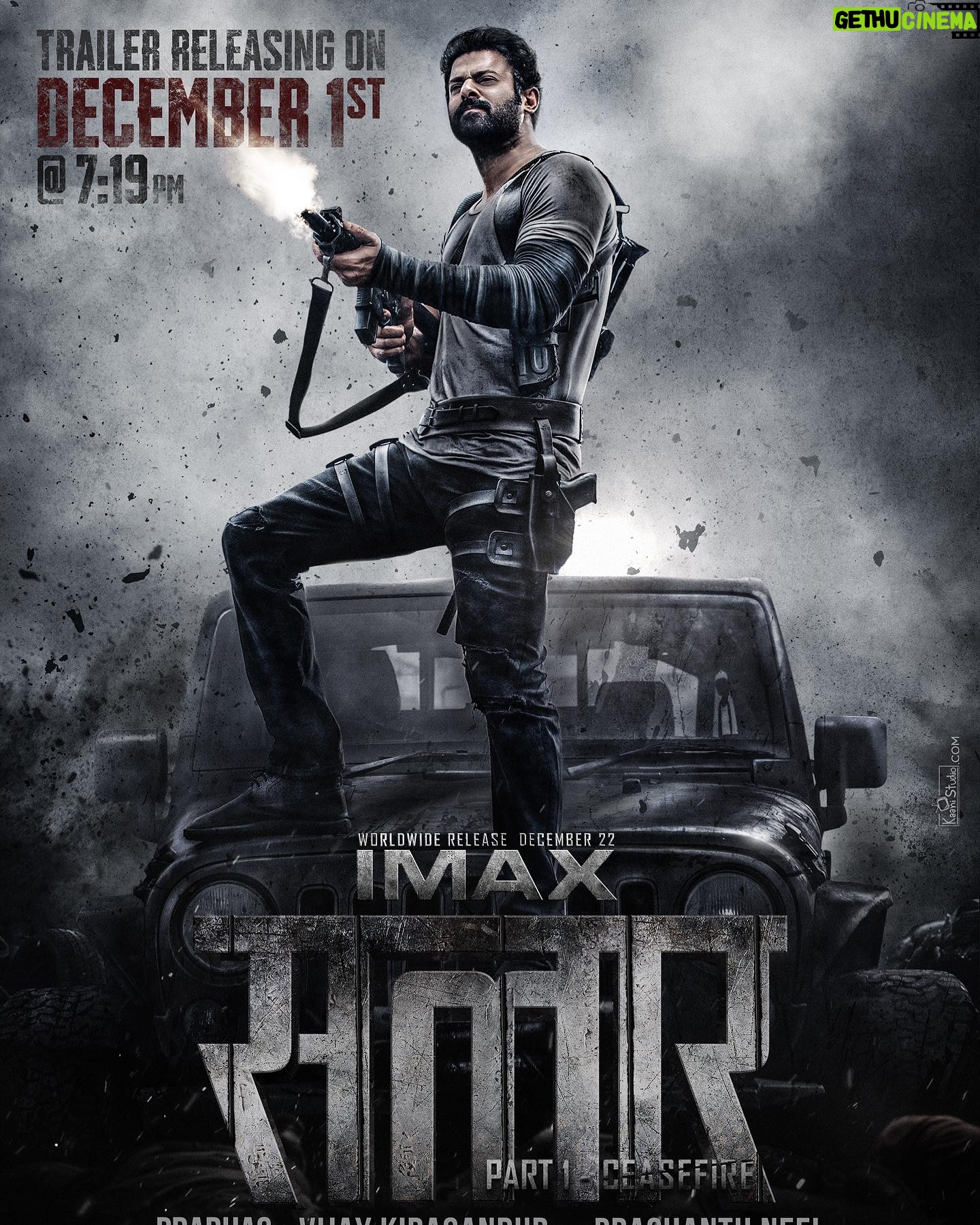 Ramachandra Raju - 11K Likes - Gear up for an Explosive celebrations💥 Experience the biggest action saga in @imax, #Salaar in theatres from December 22nd.
#SalaarCeaseFire @actorprabhas #PrashanthNeel @therealprithvi @hombalefilms @vkiragandur @shrutzhaasan @iamjaggubhai_ @sriya_reddy @garuda_ram_official @actorsimha @hombalegroup @bhuvanphotography @ravibasrur @shivakumarart @chalapathi477 @anbariv_action_director @kishorekotumphotography @salaarthesaga
#SalaarCeaseFireOnDec22