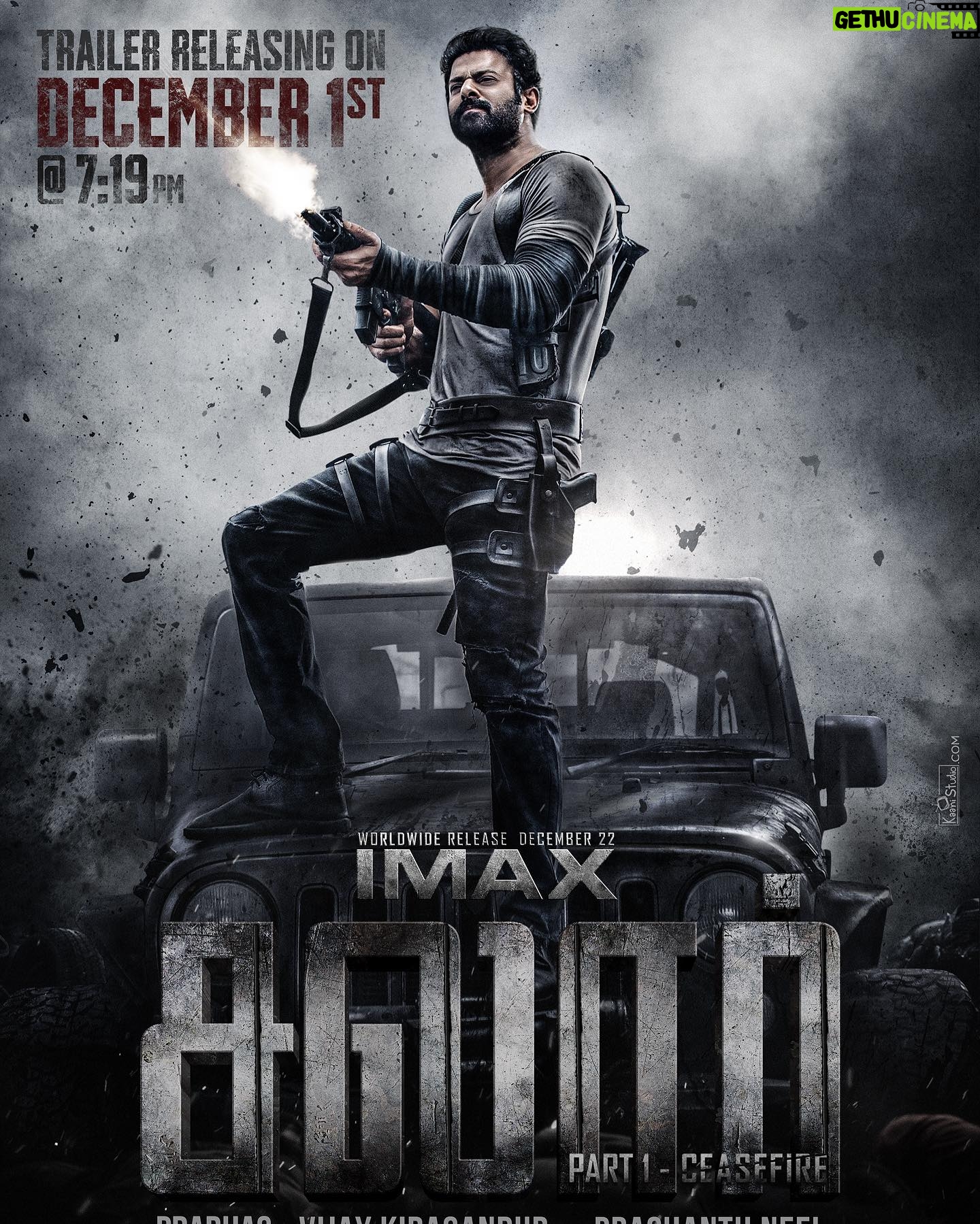 Ramachandra Raju - 11K Likes - Gear up for an Explosive celebrations💥 Experience the biggest action saga in @imax, #Salaar in theatres from December 22nd.
#SalaarCeaseFire @actorprabhas #PrashanthNeel @therealprithvi @hombalefilms @vkiragandur @shrutzhaasan @iamjaggubhai_ @sriya_reddy @garuda_ram_official @actorsimha @hombalegroup @bhuvanphotography @ravibasrur @shivakumarart @chalapathi477 @anbariv_action_director @kishorekotumphotography @salaarthesaga
#SalaarCeaseFireOnDec22