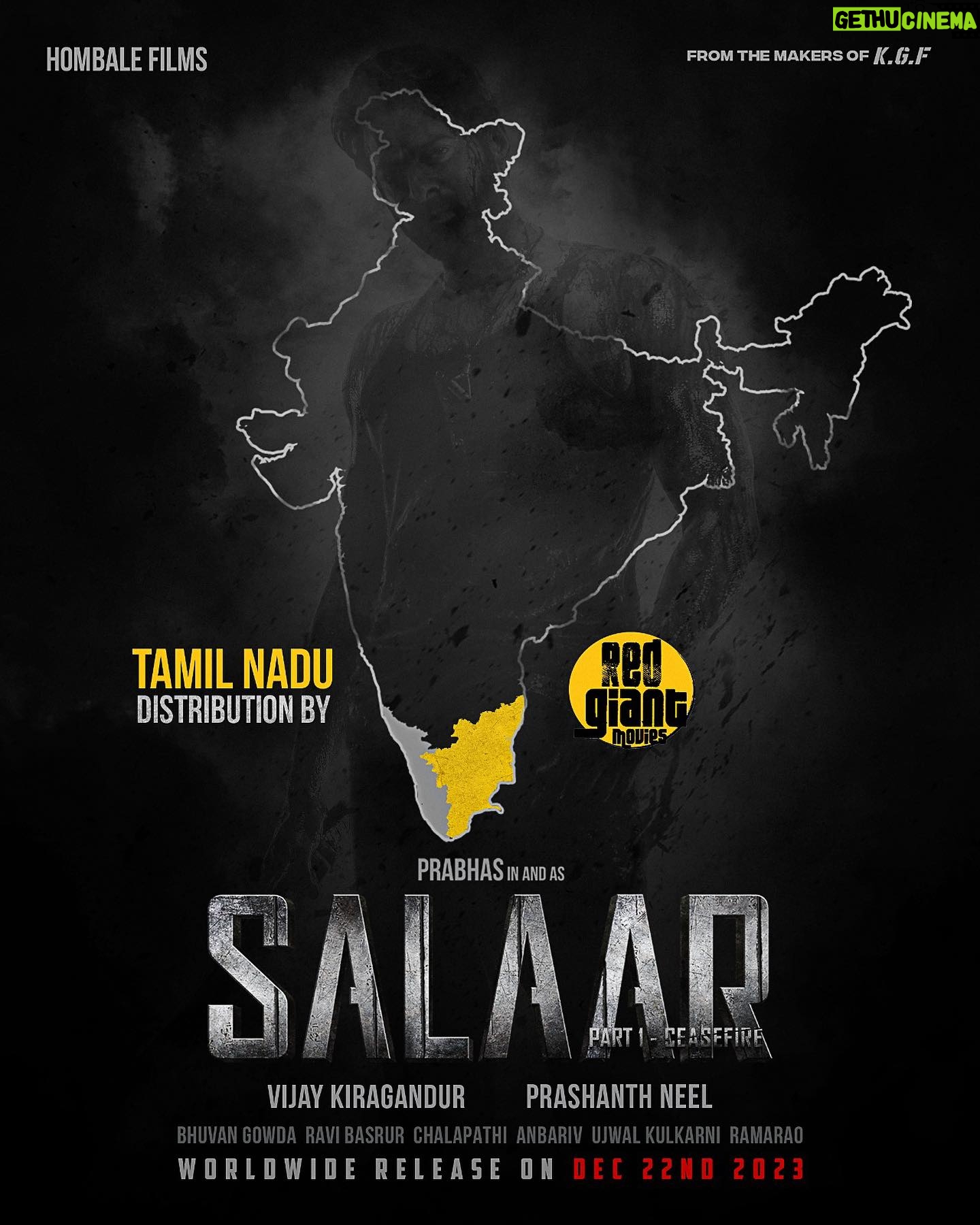 Ramachandra Raju - 11.8K Likes - Excited to join forces with @RedGiantMovies_ for an epic collaboration!
Brace yourselves for the cinematic spectacle #SalaarCeaseFire, தமிழ் ரசிகர்களுக்காக, தமிழ்நாட்டிற்கு வருகிறது.
#Salaar #Prabhas #PrashanthNeel @PrithviOfficial @shrutihaasan @hombalefilms @VKiragandur @IamJagguBhai sriyareddy @garuda_ram_official @actorsimha @bhuvanphotography @RaviBasrur @shivakumarart @vchalapathi_art @anbariv @SalaarTheSaga
#SalaarCeaseFireOnDec22