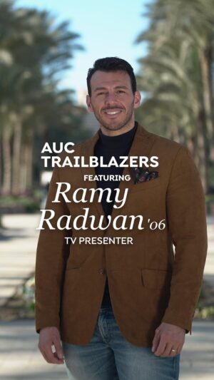 Ramy Radwan Instagram - From campus to camera: regional TV host and presenter, Ramy Radwan ‘06, reflects on his AUC journey and trajectory from a shy AUC student to captivating millions of viewers, and the lessons learned in between. #AUCDriven