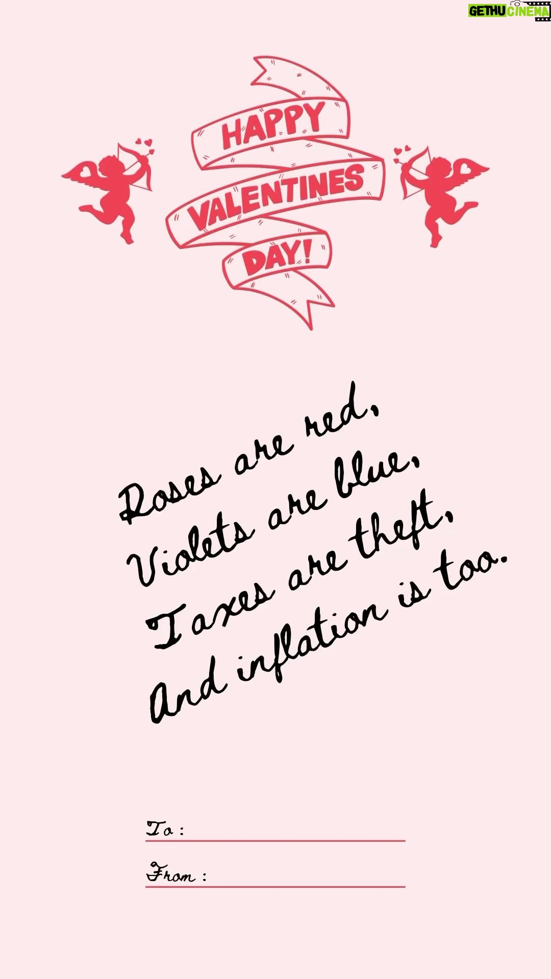 Rand Paul - 3.6K Likes - 💝 Happy Valentine’s Day 💝 Inflation is out of control, so share the love and one of my free cards with the lover of liberty in your life this V-Day.
