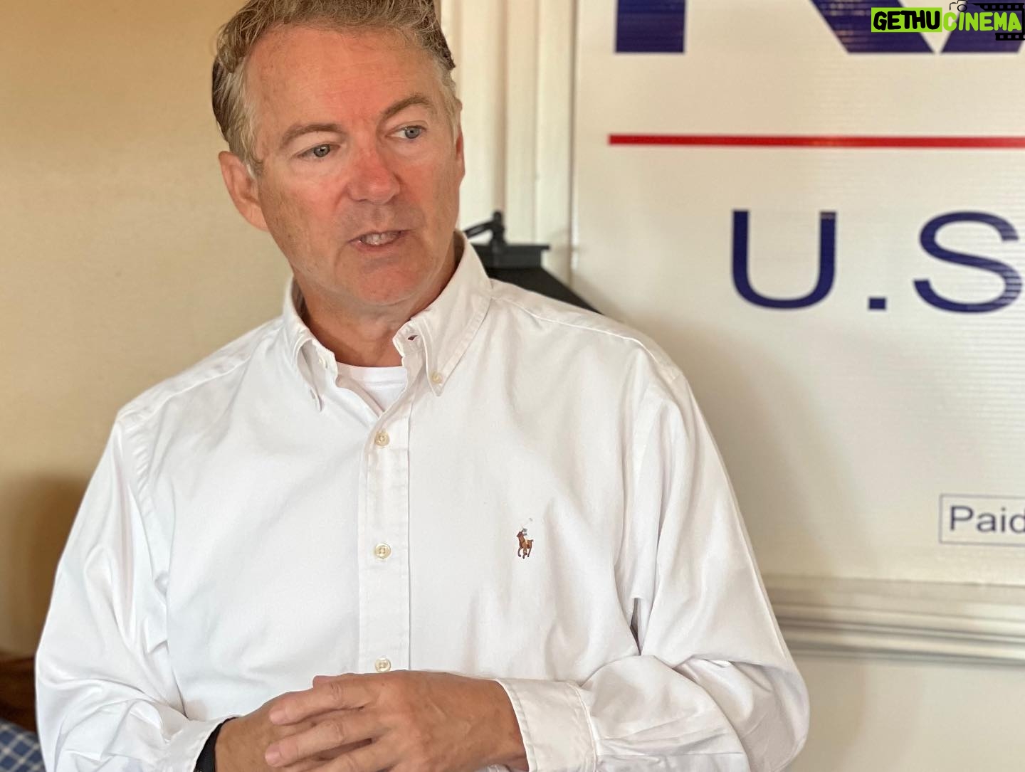 Rand Paul - 3.1K Likes - Started the day in Glasgow meeting with supporters. Like most Kentuckians, this crowd was not a fan of the lockdowns and mandates. I promised them when I’m re-elected I’ll continue to hold all the gov bureaucrats accountable!