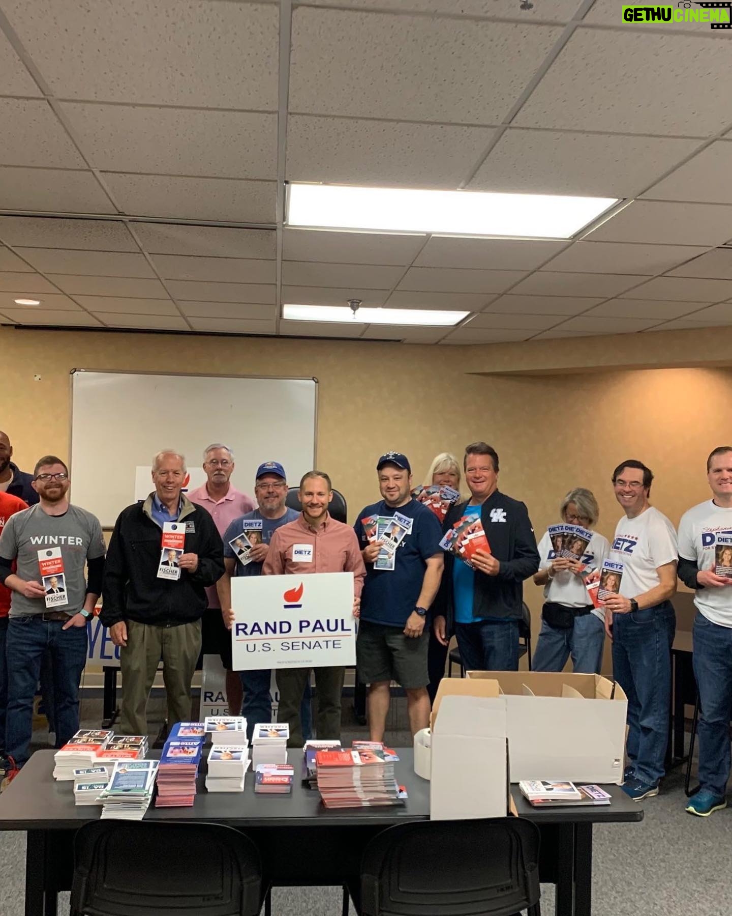 Rand Paul - 2.8K Likes - Rain or shine, our team is spread out across the entire Commonwealth working hard to elect Republicans up and down the ballot on Tuesday!
