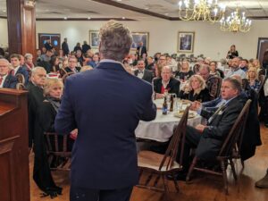 Rand Paul Instagram - Another outstanding Lincoln Dinner on Saturday, this time with 300 friends in the Shelby Co GOP!

Their story of 30  GOP candidates running for local office while the Democrats have less than 10 is the story of Kentucky. A red wave is coming and I can’t wait to help usher it in!