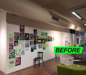 Randa Abdel-Fattah Instagram - VANDALISM AGAINST PRO-PALESTINE ACTIVIST MATERIAL @ouranu School of Art and Design exhibition on activism‼️

Over the past few weeks, students at SOAD have been putting together an exhibition on student activism. 
This morning, it was discovered that all posters, banners, and other material related to Pro-Palestine activism were removed or destroyed, whilst other exhibits remained. 

This horrific display of vandalism is not only an infringement on our right to free speech and protest, but a clear act of racism. We will not allow this to be overlooked. We call on the university to investigate these blatant racist attacks. We call on the university to stand by the right of students to express their solidarity with the people of Palestine through protest and artistic expression. We call on the university to take action to prevent further racist abuse and discrimination.

Forever for a free P@lestine🇵🇸✊

[Images depict:
~ Removed Palestine banners
~ Removed Palestine posters from the wall whilst others were kept up
~Posters cut in half to remove the Palestinian flag, but leaving the Aboriginal flag (on the ground) 
~ Removal of unmarked Palestinian flags (without slogans)]