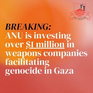 Randa Abdel-Fattah Instagram - 🚨 BREAKING NEWS 🚨

Recent FOI by @ssaw.anu shows that the ANU not only invests almost $500,000 in weapons manufacturers, but OVER ONE MILLION DOLLARS!

This is an outrageous use of student tuition fees and makes NOT ONLY the university complicit in genocide but ALL of its students! 

We demand the ANU disclose and divest from ALL weapons manufacturers and ALL companies, research partnerships or exchange programs with apartheid Israel.

Shame on you, ANU.
