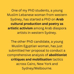 Randa Abdel-Fattah Instagram - Typo alert- the funding has NOT been cancelled. There are demands for it to be  cancelled. 
Yes I'm tired excuse the typo!