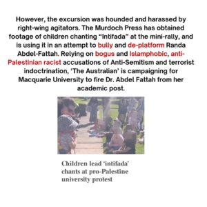Randa Abdel-Fattah Instagram - Students Against War condemn the racist smearing of Randa Abdel-Fattah. We stand with Palestinians legitimate right to resist. Intifada till Palestine is free. Read our statement responding to the Murdoch press.