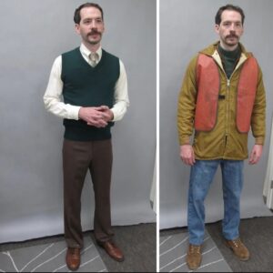Randy Havens Instagram - These are the first costume fittings for Mr Clarke for season one of #strangerthings way back in 2015!

The brilliant Costume Designer @kimberlyadamsdesigner created the iconic sweater vest look 😚👌😚👌😚👌