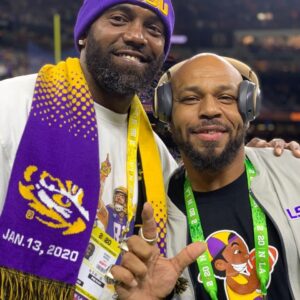 Randy Moss Instagram - @mrslyd84 @mariataylor @tigo_moss @kevinfaulkpats Thank u for a great weekend LOUISIANA!!#gotigahs#nationalchamps🏆