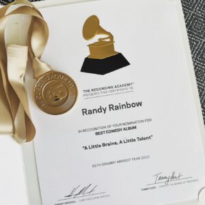 Randy Rainbow Instagram - Happy #Grammys day! Throwback to last year, my first Grammy nomination for Best Comedy Album and hosting the premiere ceremony. (Stay for the last slide. I still can’t believe they let me that close to Beyoncé! 👑)