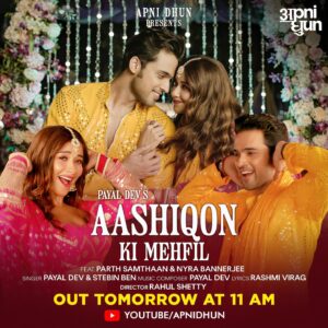 Rashmi Virag Instagram - #Announcement Aashiqon ki mehfil me kal 11 baje aap sabhi ko aana aur dhamaal karna hai!! Video would be live at 11 am on Apni Dhun’s official youtube channel!!! So so excited for you guys to witness this!! @payaldevofficial @stebinben @the_parthsamthaan @nyra_banerjee @adityadevmusic @rahuldid @thestorywala_ @paawonb @nitinfcp @believemusicindia #aashiqonkimehful #romance #dancing #trending #