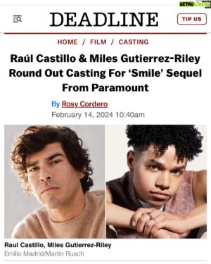 Raúl Castillo Instagram - So proud to be joining this incredible team. And the best part is I get to work with my own personal Valentine @alexis_forte_costumes 

@smilemovie @paramountpics @parkerjfinn. 

Shoutout to @socialrosy for @deadline