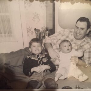 Ray Liotta Instagram - My 98-year-old Dad passed away last Christmas and my sister found this pic of the three of us. My sister and I were adopted and boy did we get lucky. I remember my parents led me to believe I picked her out. Hahahaha. That's probably why I have such a big smile. Happy with what I got from the cracker jack box! #tbt