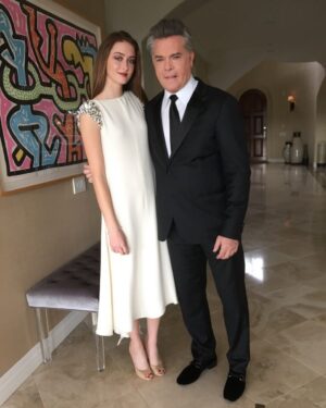 Ray Liotta Instagram - My daughter and I just before we left for the #SAGAwards last year. Her career is really starting to take off and she’s not even out of high school yet. I won’t go all Dad on you, but I’m very proud of her. Our jobs as parents aside from loving them to death is to get them ready to go out in the world with confidence. I can say I succeeded. If this was paper you’d see a tear drop.