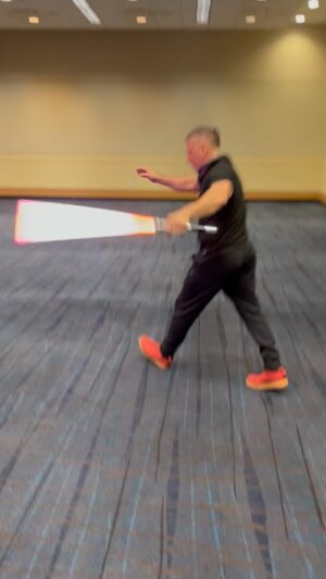 Ray Park Instagram - Just a wee warmup before my class and checking my gear is in check @fanboy_expo