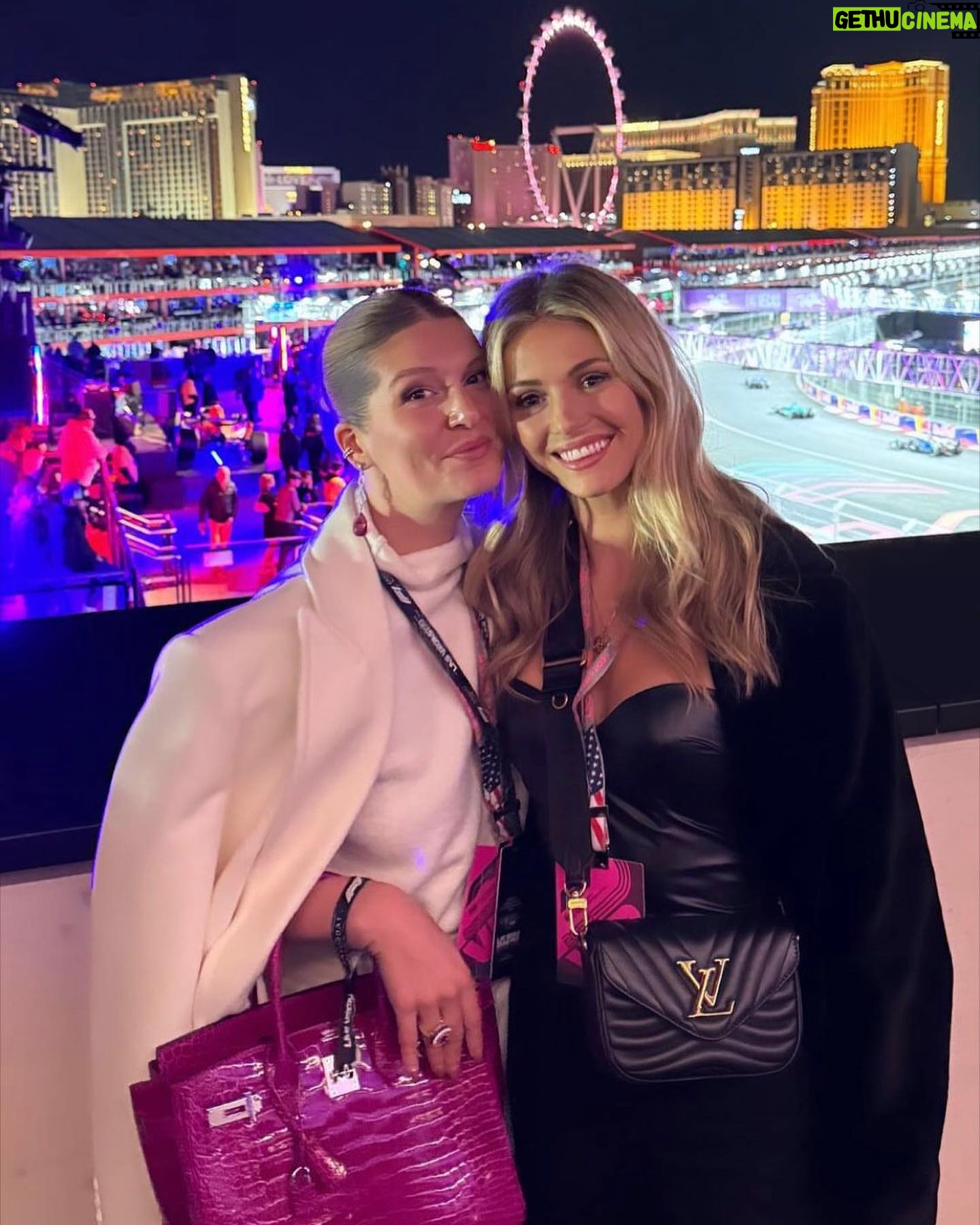 Rebecca Dalton - 3 Likes - Finally made it to my first F1 race and it was F1’s first race in Vegas. WOW. Thanks for showing us a great time @hinchtown!! And my wonderful @fionahewitson for giving me a tour of the F1 garages and @parkertank for hosting us at Redbulls crazy fun hospitality!! I’ll just need a quick week to recover