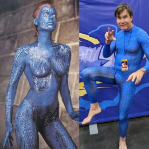 Rebecca Romijn Instagram - Who wore it best?  Last time I invite @mrjerryoc to @houstoncomicpalooza