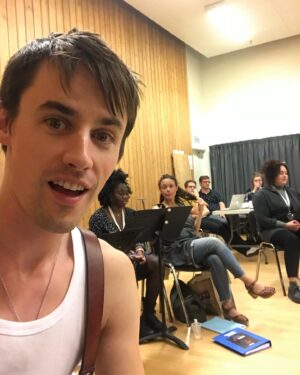 Reeve Carney Instagram - London - September, 2018 photo dump part 2 🌹 Again, with the sneak attack selfie, this time featuring the amazing @glambergray 😊 @hadestown
