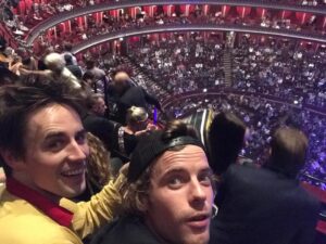 Reeve Carney Instagram - London - September, 2018 Photo dump 😊🌹 5 more shows left here @hadestown. What a ride… 😊🌹 Also, I was really into this thing at the time of opening my camera on my phone and taking unsuspecting selfies with our cast 😂😊 Hence the photo of @livevamaria and me ❤️