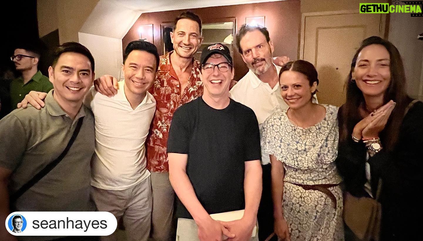 Reggie Lee - 2.4K Likes - #TBT to having the privilege of experiencing our friend/boss/all-around wonderful human being @seanhayes ‘s brilliant, heart-wrenching, witty, transformational performance in #GoodNightOscar on Broadway. Thank you for an absolutely memorable night with this family. If you haven’t seen it yet… RUN don’t walk. You have exactly 10 days left before the end of their run. Thank you @imtoddmilliner and @scotticenogle for making all this happen. And a big and well-deserved congrats to @seanhayes for your #TonyAward ! 🏆⭐️⭐️❤️@bryangeli @mrsasharoiz @realbreeturner @clairecoffee #SilasWeirMitchell
#Repost @seanhayes with @get.repost
・・・
What an absolute treat it was to see cast members from my company’s TV show, “Grimm”, come check out “Good Night, Oscar”, last night. It was so great to see this talented group again. ❤️ #Grimm #GoodNightOscar #ReggieLee #SashaRoiz #SilasWeirMitchell #ClaireCoffee #BreeTurner