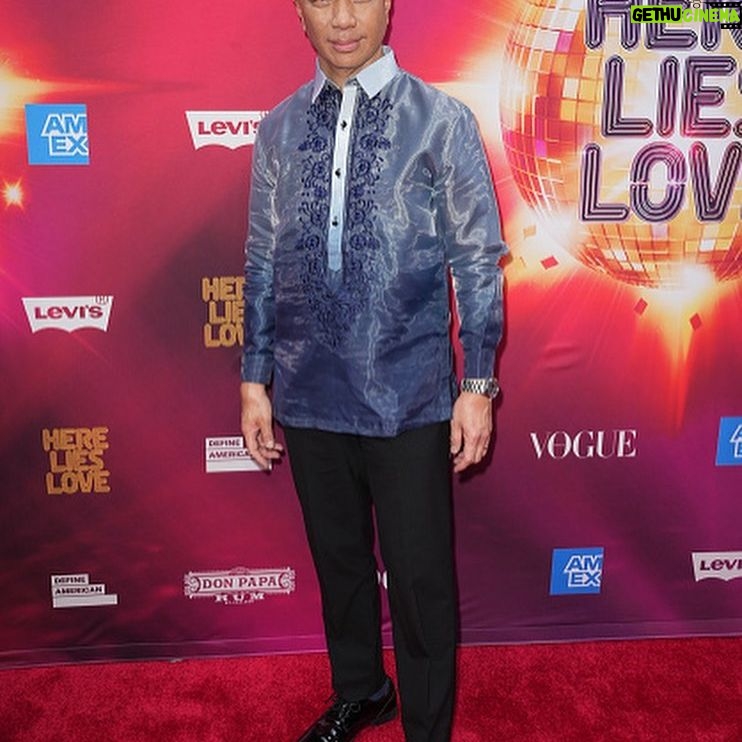 Reggie Lee - 2.8K Likes - As an immigrant kid coming from the Philippines and growing up in Ohio, I remember just wanting to be on Broadway. Having fulfilled that dream decades ago at a time when Asian Americans were scarce on the Great White Way, I feel overwhelmed at seeing an all-Filipino cast shine on the Broadway stage in the FIRST all-Filipino musical @herelieslovebway
Thank you to @gtongi @joseiswriting and the team behind #HereLiesLove for having me to your dance floor. And congratulations to the cast and team of this historical Broadway musical!!!!! What a night celebrating history and seeing friends @msleasalonga @themelodybutiu @bessiebadilla @rubenvnepales @janetrnepales @jenniferpazofficial @aliewoldt @jaygeemacapugay @billybcreative @jerabraham and meeting new friends @paragasdiane @kerrybutler1 . BRAVO!! MABUHAY!! 🙌🏽🙌🏽🙌🏽🇵🇭🇵🇭🇵🇭🇵🇭🕺🏽🕺🏽🕺🏽🕺🏽🕺🏽🪩🎉🎉🎉
Thank you @noblecreationsonline for my epic barong!
And thank you @janetrnepales @rubenvnepales for some wonderful photos! 🙏🏽🙏🏽