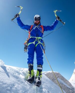 Reinhold Messner Instagram - I am very happy that @reinholdmessner_official personally congratulated me on the line that @rogerschaeli_alpinist & @mathieumaynadier and I climbed for the first time on Merú !
It is a great honor for me that my equipment has been given such a valuable place in the museum near Bruneck!!!
THANK YOU 🤩🙏

📷 @terragraphy 

#messnermountainmuseum 
#bruneck

@salewa 
@suedtirol.official 
@neolit.italy 
@sennerei3zinnen 
@skiworldahrntal_official 
@lowa.outdoor 
@team_edelrid 
@gloryfy_unbreakable 
@komperdell_official 
@fischerski 
@totemmt 
@lupinelights 
@peeroton 
@lyofood 
@coros_dach 
@kraxl_board