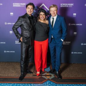 Remy Hii Instagram - Had an amazing time hosting the @apraamcos Screen Music Awards in Melbourne with @susie_youssef & David Wenham. David doesn’t have instagram so I’ve tagged a random Faramir account in his place. 

Suit by @belanceworld 
Styling by @theartofsubtleflex