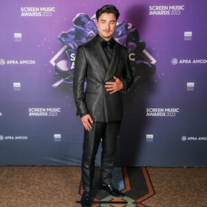 Remy Hii Instagram - Had an amazing time hosting the @apraamcos Screen Music Awards in Melbourne with @susie_youssef & David Wenham. David doesn’t have instagram so I’ve tagged a random Faramir account in his place. 

Suit by @belanceworld 
Styling by @theartofsubtleflex