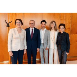 Remy Hii Instagram - A quick trip to Canberra to meet the Prime Minister @albomp and speak on behalf of my old school @nidacommunity and the Arts8 ahead of the May budget. 
What an honour to remind our government the importance of investing in arts education, and doing so in great company with Liz Hughes CEO and Australian Icon @sigrid_thornton_official 
Also got to meet the author of my favourite childhood books, and the first play I ever saw, Morris Gleitzman
