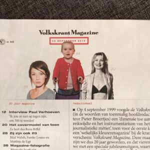Rena Riffel Instagram - On Dutch newsstands this month! Director Paul Verhoeven and I recreating the @volkskrantmagazine cover from 1999🔥👔🎬#director #magazine #hardcopy #instablackandwhite #renariffel #paulverhoeven #showgirls
