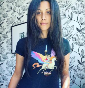Reshma Shetty Instagram - It’s a She Ra energy kind of day I think. Haven’t worn this shirt in a while. @dreamworksshera @netflix #queenangella