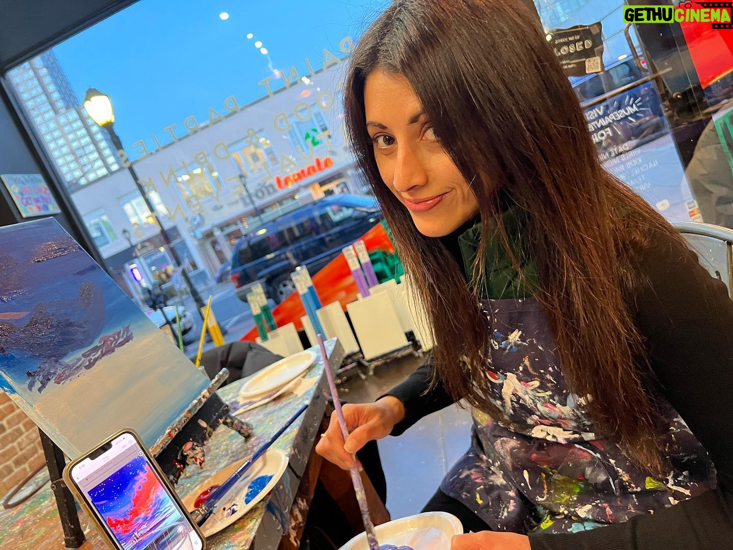 Reshma Shetty - 554 Likes - Saturday fun day . I used to always love drawing and painting as a child . Decided a Saturday afternoon should be filled with that fun , that inspiration and an adult libation . #nofilter #girltime #creativity