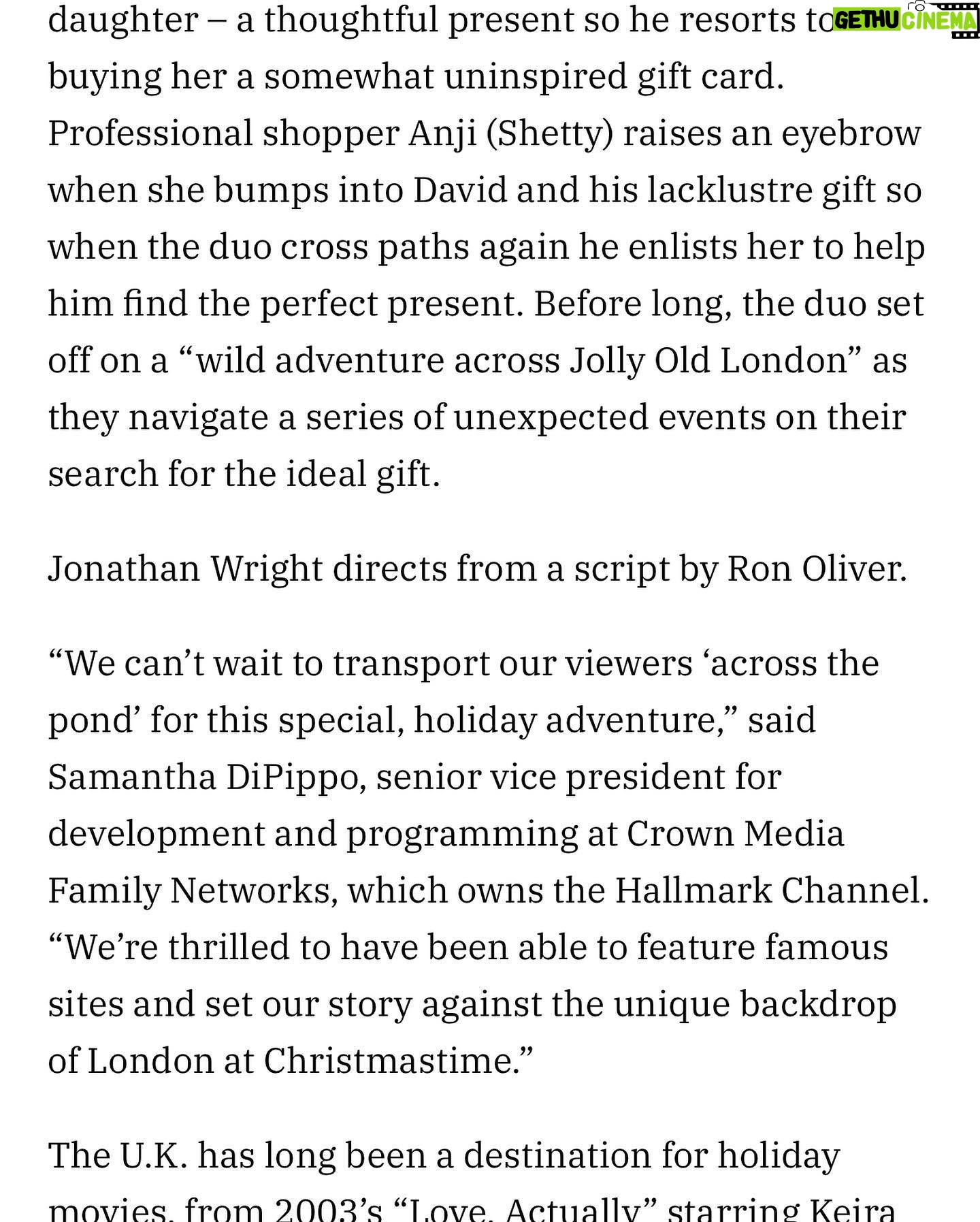 Reshma Shetty - 575 Likes - So the script is so cute , and it was honestly such silly fun to shoot . And come on it’s premiering during Hallmarks Christmas movie countdown. And we are both cute ;) @hallmarkchannel @variety @iamwillkemp @robbakerashton #london #jollygoodchristmas