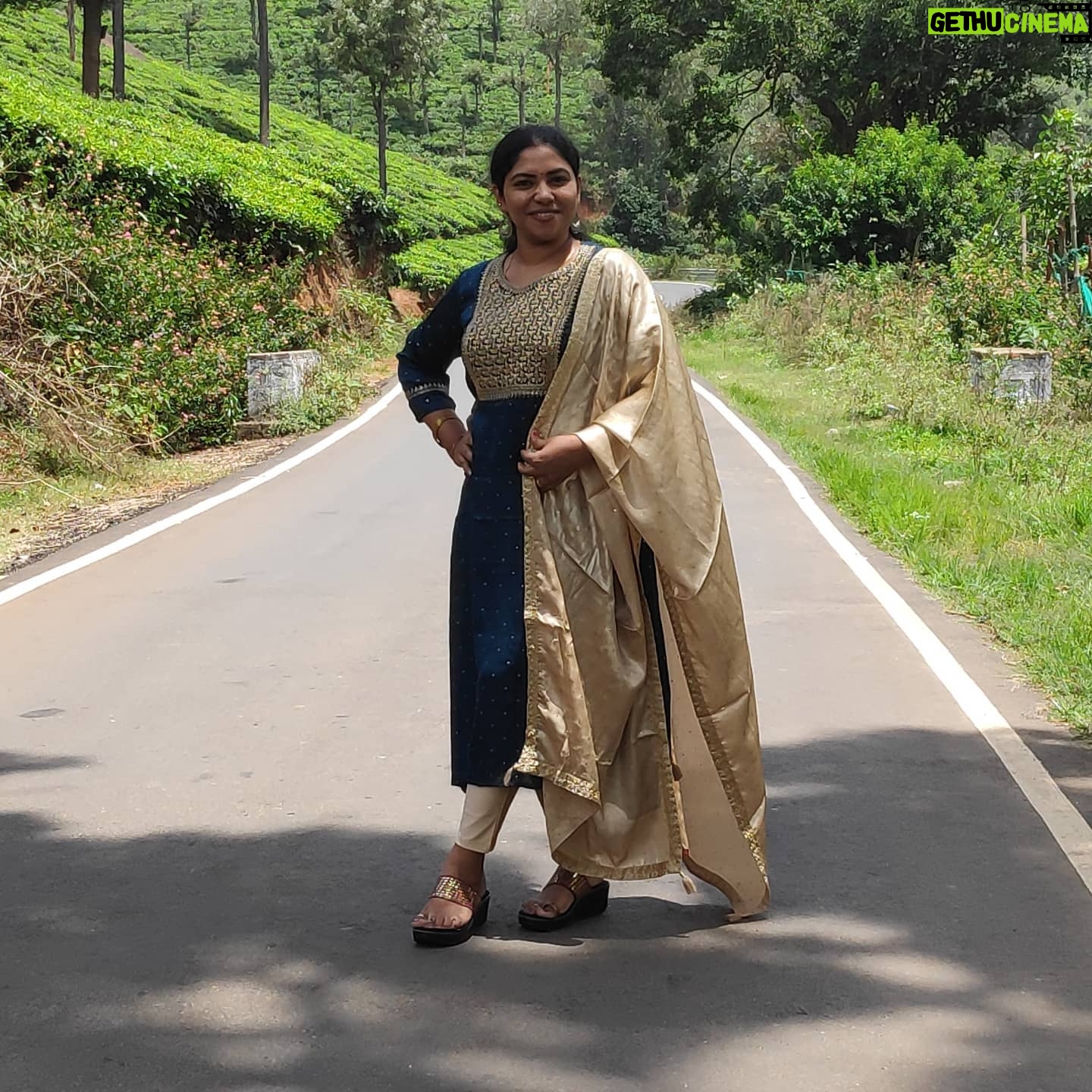 Reshmi Karthigeyan - 1.9K Likes - I couldn't resist myself but to stand and click a picture on this road less traveled by😍