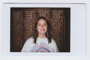 Rett Madison Instagram - After I lost my mom, Jackie, I felt like I was more open to signs than I had ever been before. I’d notice our favorite song on the radio in a moment that I was feeling lost, butterflies appearing in unexpected places, and I was suddenly comforted whenever I saw leopard print since it was essential to her wardrobe.

When @tylerchester and I arrived at @sonicranch to begin recording “One for Jackie,” we were surprised that the door between the control room and the rest of the studio was upholstered with leopard print fabric. It felt like both a wink from my mom and a blessing over that entire week we recorded the album. The door then became the backdrop for a few daily “One for Jackie” BTS Polaroids snapped by @wes__oconnor .

#signs