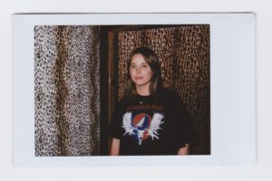Rett Madison Instagram - After I lost my mom, Jackie, I felt like I was more open to signs than I had ever been before. I’d notice our favorite song on the radio in a moment that I was feeling lost, butterflies appearing in unexpected places, and I was suddenly comforted whenever I saw leopard print since it was essential to her wardrobe.

When @tylerchester and I arrived at @sonicranch to begin recording “One for Jackie,” we were surprised that the door between the control room and the rest of the studio was upholstered with leopard print fabric. It felt like both a wink from my mom and a blessing over that entire week we recorded the album. The door then became the backdrop for a few daily “One for Jackie” BTS Polaroids snapped by @wes__oconnor .

#signs