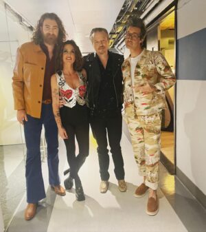 Rhett McLaughlin Instagram - Just a casual Tuesday…being on @fallontonight and meeting some of my musical heroes @jasonisbell and @amandapearlshires. 

But let me make this post about the love of my life @jessielaneinteriors. I couldn’t be with her on Valentine’s Day because we’re here in NYC, but it’s fitting that I met Jason and Amanda because the love songs that Jason wrote about Amanda (flagship and If We Were Vampires) are OUR favorite love songs (and some of the best love songs ever written). Running into them on this night when I’m away from Jessie  just makes me miss her more. We’re living our own love song in real time and there’s nobody I’d rather be missing on Valentine’s Day. Love you Jessie. ❤️