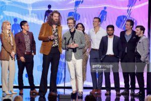 Rhett McLaughlin Instagram - What a night. We have the best team and fans anywhere. Thank you all for enabling these two middle-aged dads to live their dream for so many years. #streamys #showoftheyear