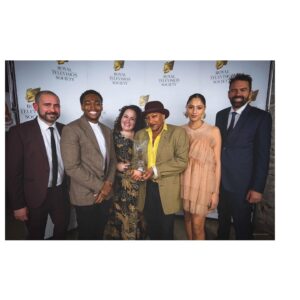 Rhianne Barreto Instagram - bit late buuuut ! 

thank u @royaltelevisionsociety west for nominating me as on screen talent for the outlaws s2 !