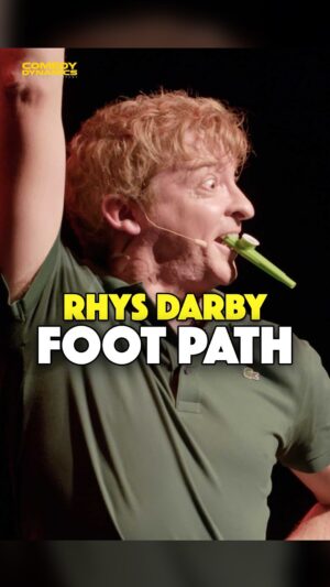 Rhys Darby Instagram - From @rhysiedarby’s special, Mystic Time Bird. Watch on Prime Video, Apple TV and more! 
#comedydynamics #rhysdarby #standupcomedy #footpath #sidewalk #comedyshowcase