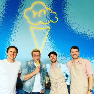 Rhys Darby Instagram - You simply HAVE to try the amazing Kiwi Hokey Pokey ice cream, Anzac biscuits, and coffee at my mates place here @hokeypokeyla in Century City LA, California USA.