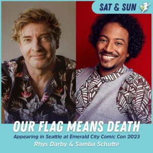 Rhys Darby Instagram - It's happening!
@emeraldcitycomiccon
#ourflagmeansdeath #eccc #eccc23
