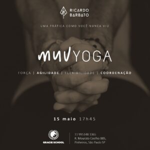 Ricardo Barbato Instagram - Aviso da Semana ⚠️ 

Nessa quarta feira teremos o tatame da academia Gracie para uma prática sem tapete.

A ideia é explorar movimentos que ajudam na coordenação motora, na combinação de força & flexibilidade e na capacitação física.

Se você curte um funcional e que quer melhorar sua mobilidade, essa prática é pra vc. Se não, tb é 😂

As vagas são limitadas e as reservas feitas através do direct da @gracieschool 

Quarta feira // 17:45 // SP
Gracie School 📍 Mourato Coelho, 885
11 95148 1365 ☎️ 

Bom dia e espero você !

rB 

#yoga #movement #fitness #bjj #healthy #lifestyle #wellness #saopaulo