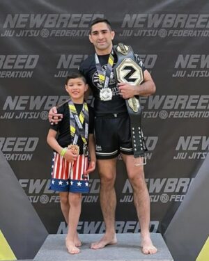 Ricardo Lamas Instagram - Happy Father’s Day! In case you missed it, Owner and Head Coach, @ricardolamasmma , when out to compete with his son, Abel, for the first time at the @newbreedbjj Summer Championship event! The father-son duo would go on to take first and second place in the event, as Ricardo took home the championship for the Master’s division, and Abel would valiantly claim second place competing in a weight class above his own!