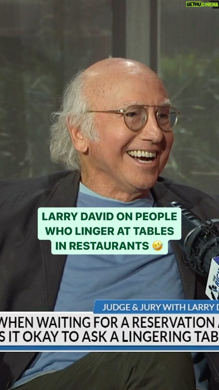 Rich Eisen - 8.6K Likes - Today is the wonderful Larry David’s 77th birthday. In March we had Larry in the @richeisenshow studio where he shared his thoughts on people who linger at tables in restaurants whilst others are waiting 🤣