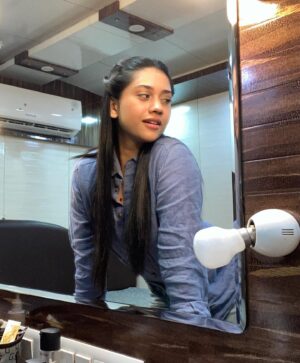 Richa Joshi Instagram - Recents 🎞️✨ 
.
.
#instamood #vanitymirror #vanityroom #moment #workmodeon #shootdiaries #blessedlife #explore #richajoshi #aesthetic #fyp #explorepage #telugumovies #hyderabad #makeuplover